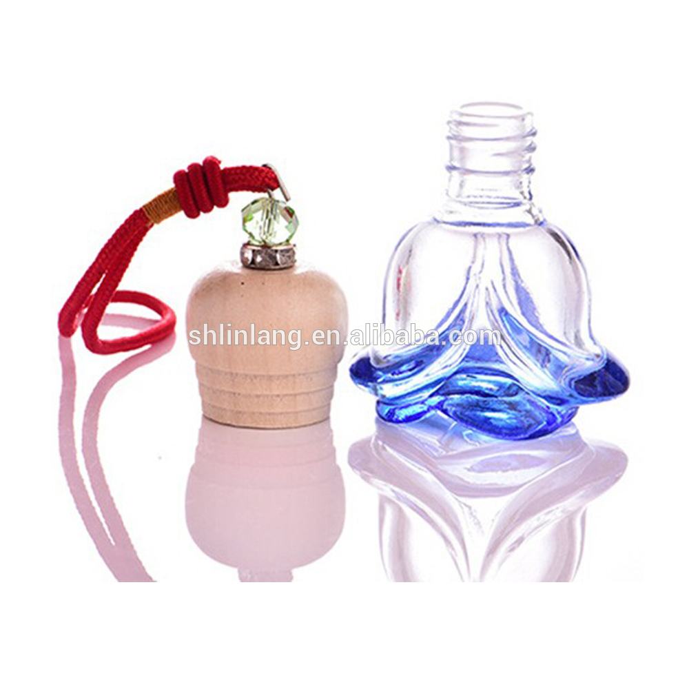 shanghai linlang Car airfresher hanging bottles empty glass car perfume bottle