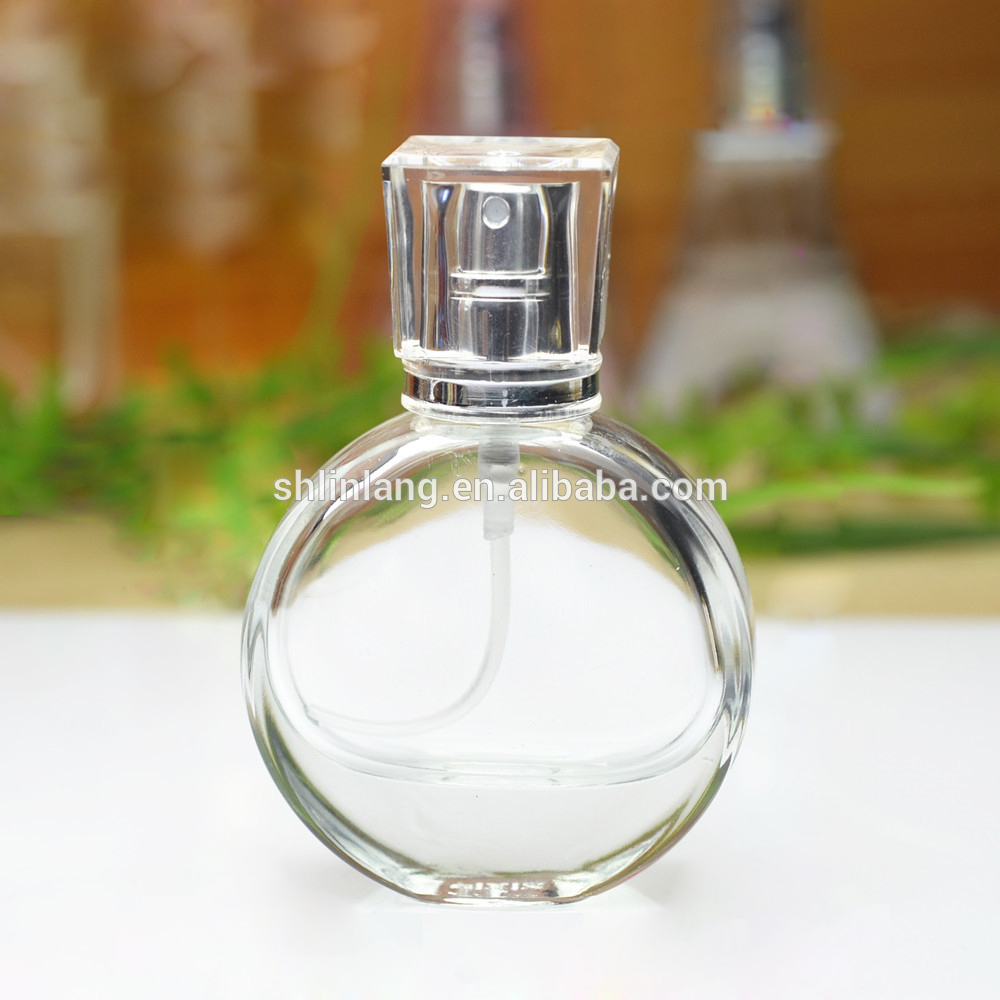SHANGHAI LINLANG factory wholesale 20ml spray glass bottle custom logo glass perfume bottle with cap