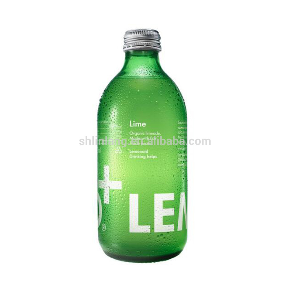 Hot-selling Amber Glass Boston Bottle Glass Soap Dispenser - 350ml beverage glass bottle green color – Linlang