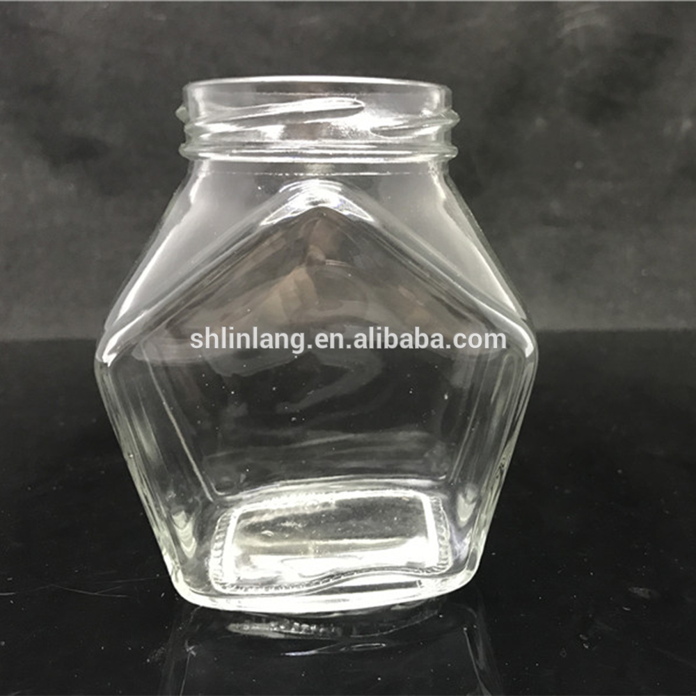 China Manufacturer for Custom Nail Polish Bottle - Linlang hot welcomed glass products glass jar with lid pentagonal glass jar – Linlang