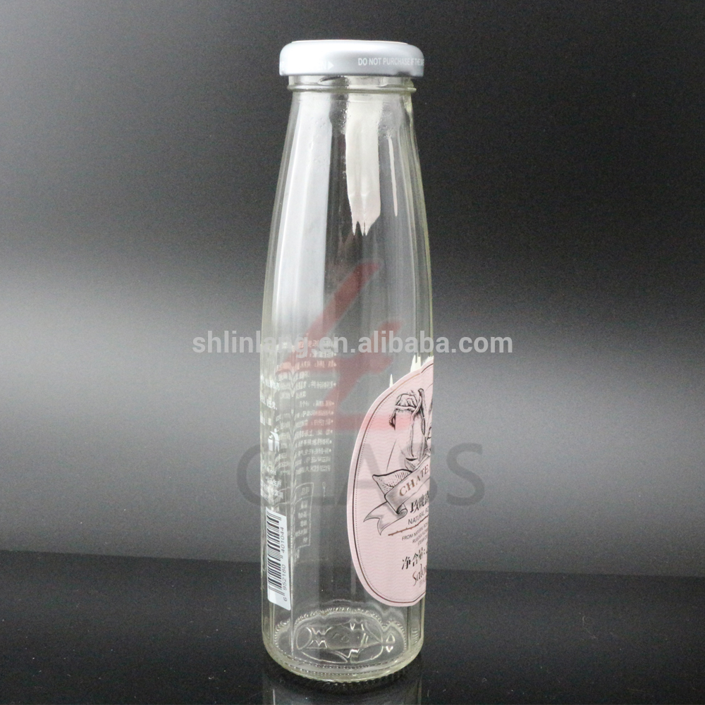 Discount wholesale 250ml Boston Pet Bottle - 260ml rose milk glass bottle beautiful drink bottle – Linlang