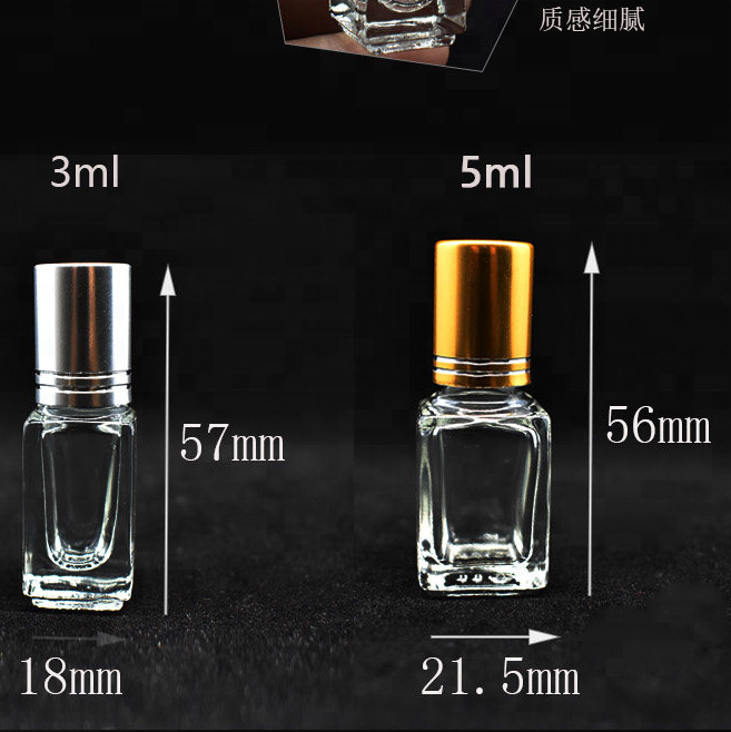 Custom1ml 3ml 4ml 6ml clear 10ml 8ml 60ml square glass 90ml roll on glass bottle 50ml 30ml roller
