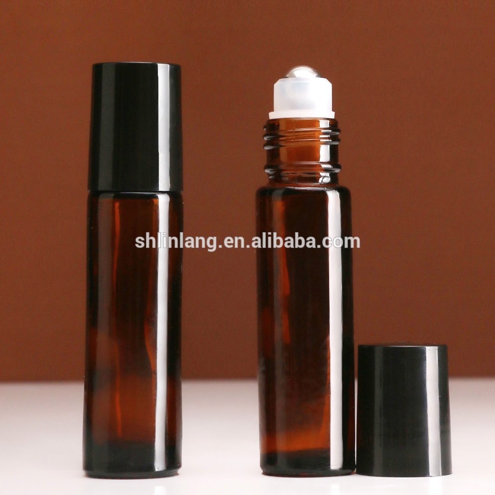 China wholesale Glass Pudding Jar With Plastic Lid - 30ml amber glass bottle 10ml spray dropper perfume – Linlang