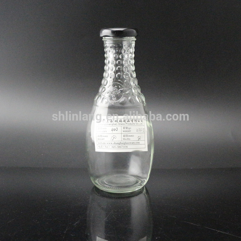custom made beverage glass bottle with tinplate cap