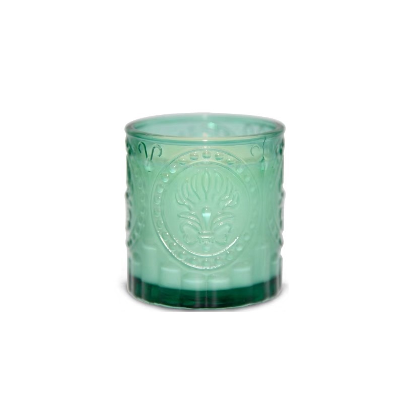 Shanghai Linlang Grossisti Embossed Glass Tealight Candle Chat Candle Chat Tealight Glass
