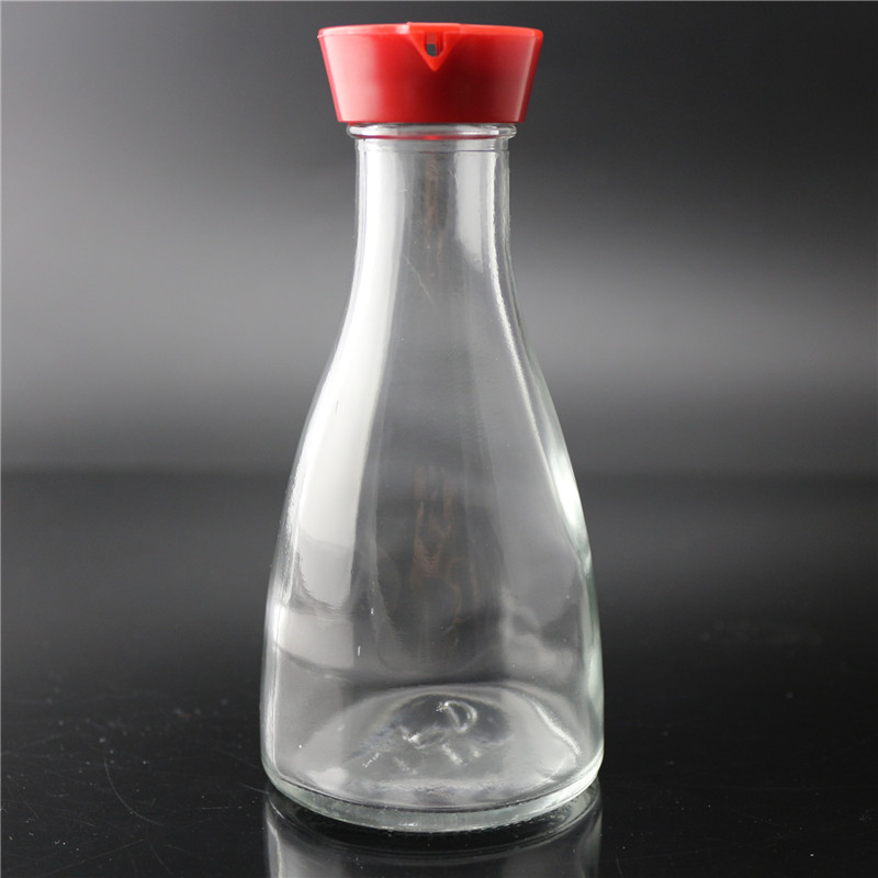 high white soy sauce bottle with pet cap for seasoning