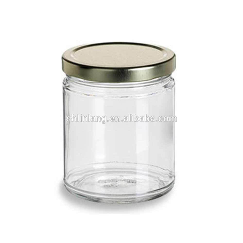 Linlang productes de vidre calent benvinguda jam pot de vidre amb tapa