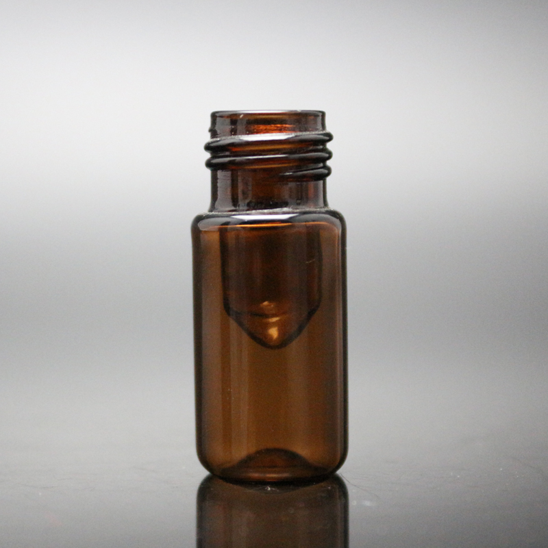 Low MOQ for Alcohol Bottles - 5ml Amber Glass Bottles with Bullet shape Glass insert Bottles Small Screw neck Brown Glass vials for Medical Antibiotic – Linlang
