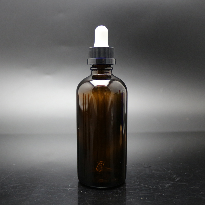 Botellas de 100 ml de Amber Brown de cristal con cuentagotas pipetas