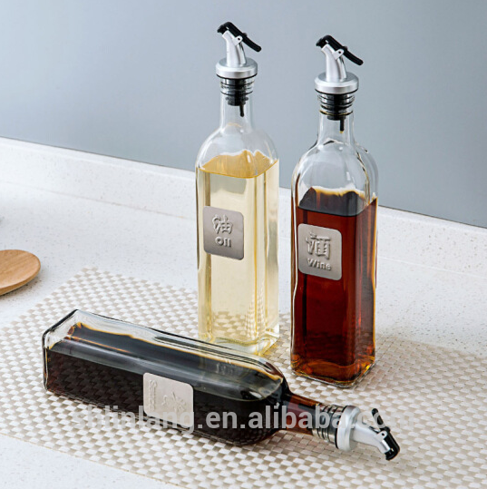 Shanghai linlang Factory Price Square Stainless Steel Oil and Vinegar bottle