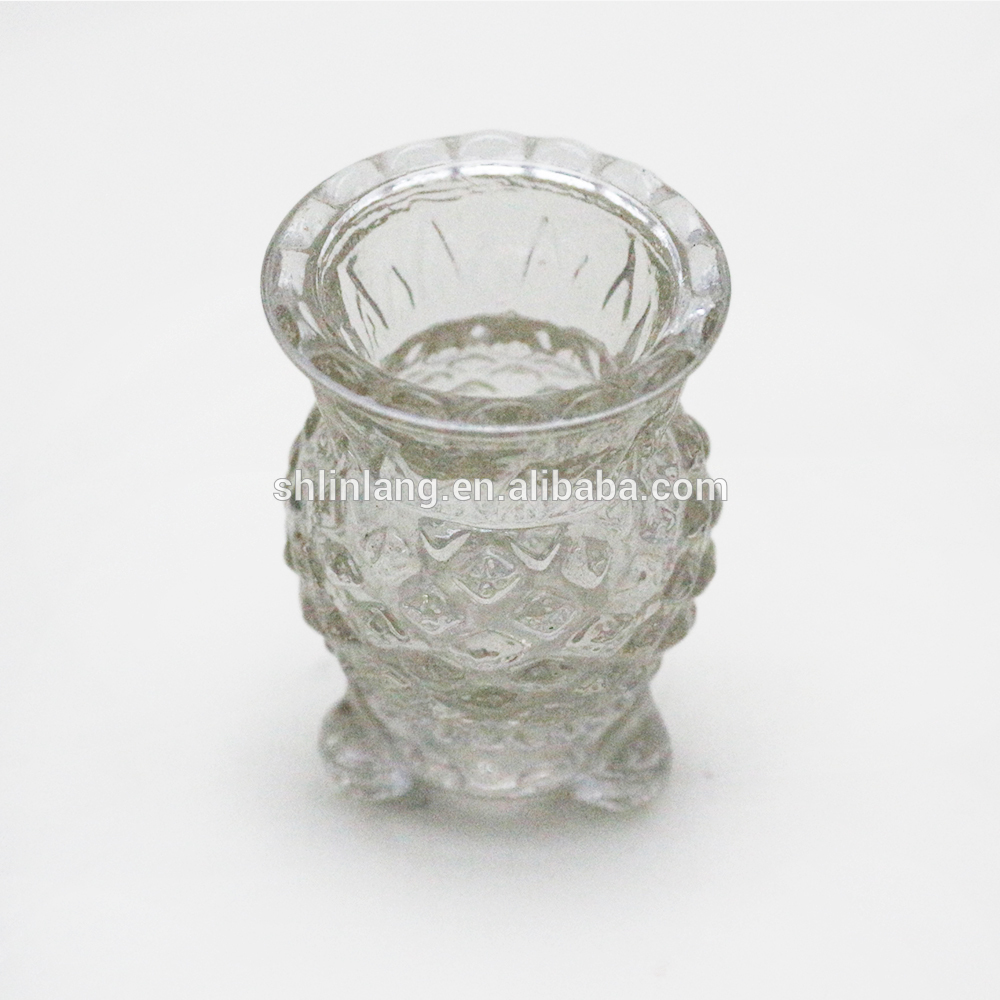 Chinese Professional Crackle Glass Votive Candle Holders - pineapple shape glass candle holder  candle jar candle lamp – Linlang