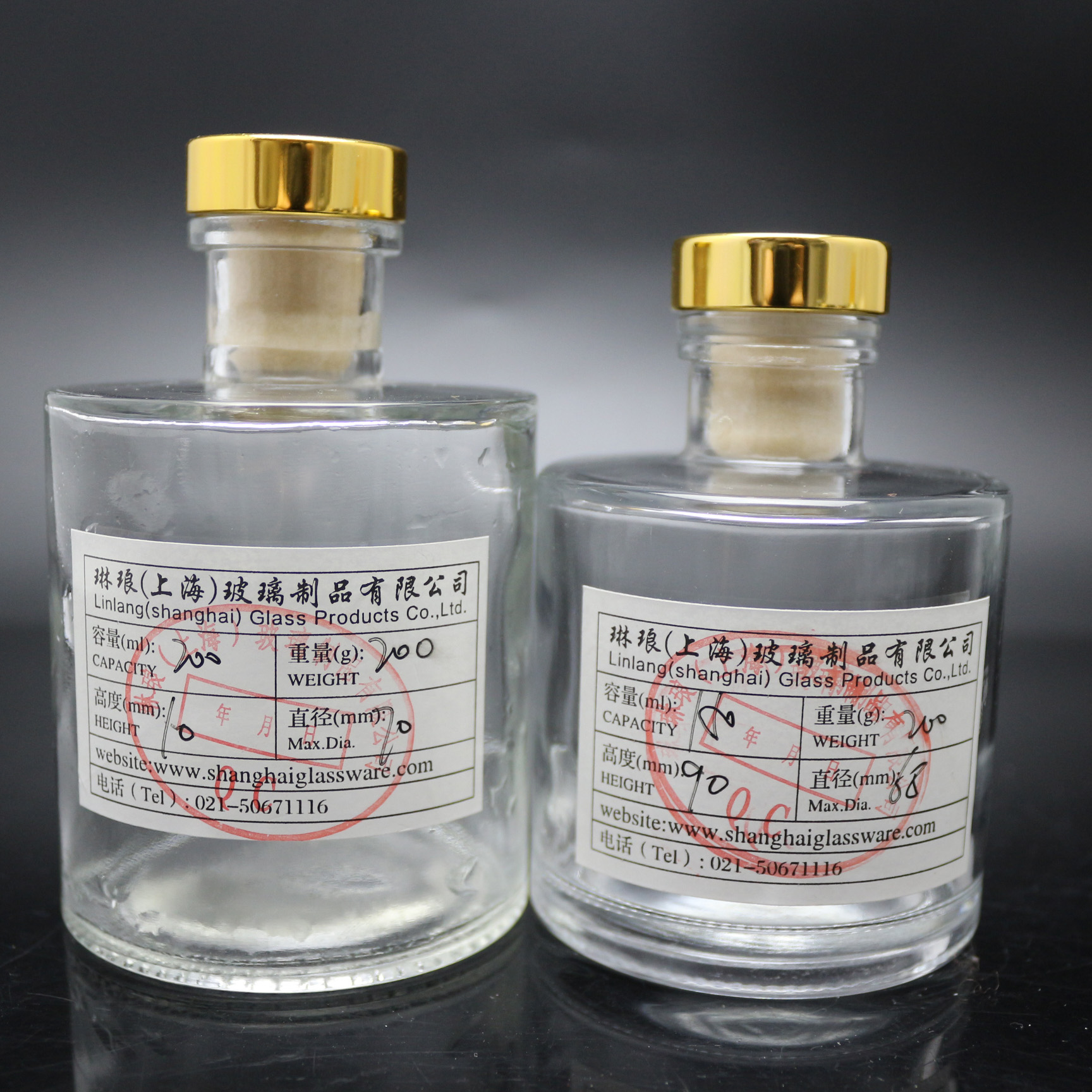 20ml 30ml 50ml 100ml 120ml 150ml 200ml round glass bottle with rubber stopper for fragrance diffuser