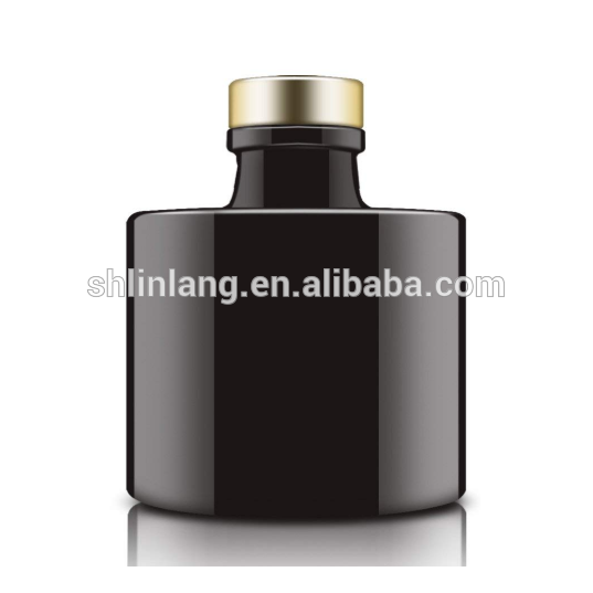 OEM Customized Square Glass Spice Jar - Wholesale matte black reed diffuser glass bottle 100ml 3.4 ounce – Linlang
