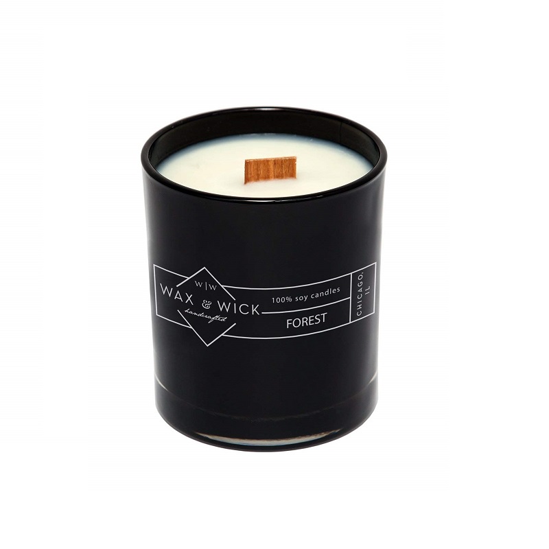 Shanghai Linlang Best Selling Products Black Glass Candle Jar Candle Holder Colored Glass