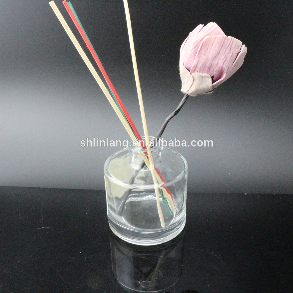 shanghai linlang 2017 Hot sale 100ml 200ml Round Glass Bottle Reed Diffuser Bottle 160ML