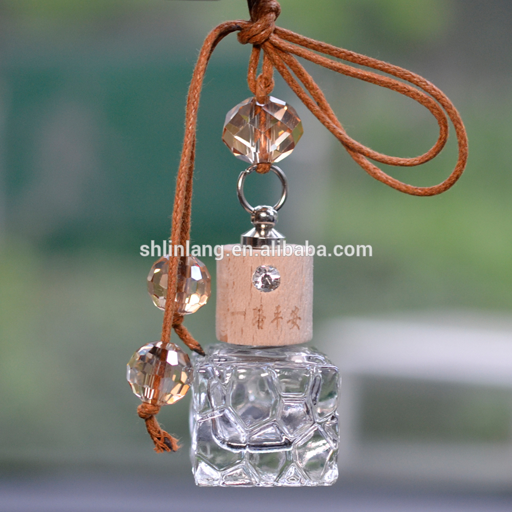 Wholesale Car Air Freshener Glass Perfume Bottle - SHANGHAI LINLANG 10ml Empty hanging car perfume bottle air freshener best price – Linlang