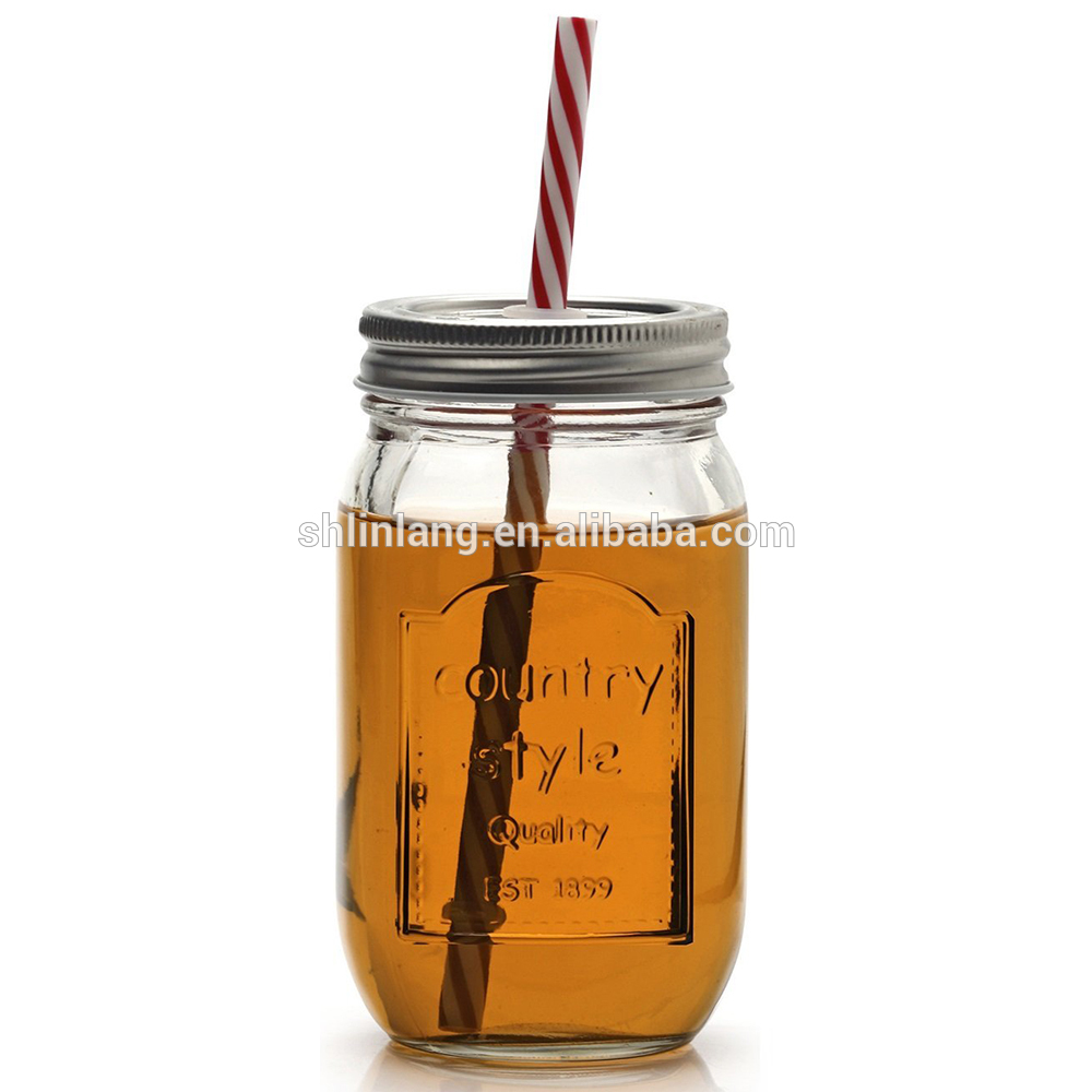 Linlang hot welcomed glass products country style mason storage jar