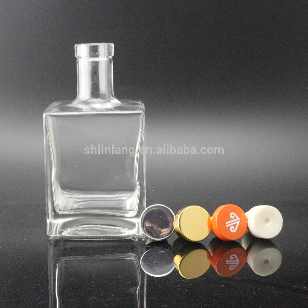 Shanghai Linlang Wholesale classical square crystal glass whisky bottle