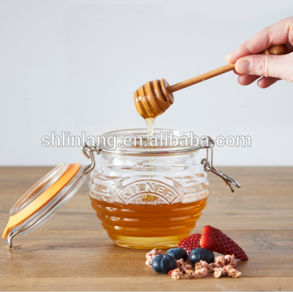 Factory supplied Glass Bottles For Sauces - Kilner 13.5oz Glass Honey Pot Set – Linlang