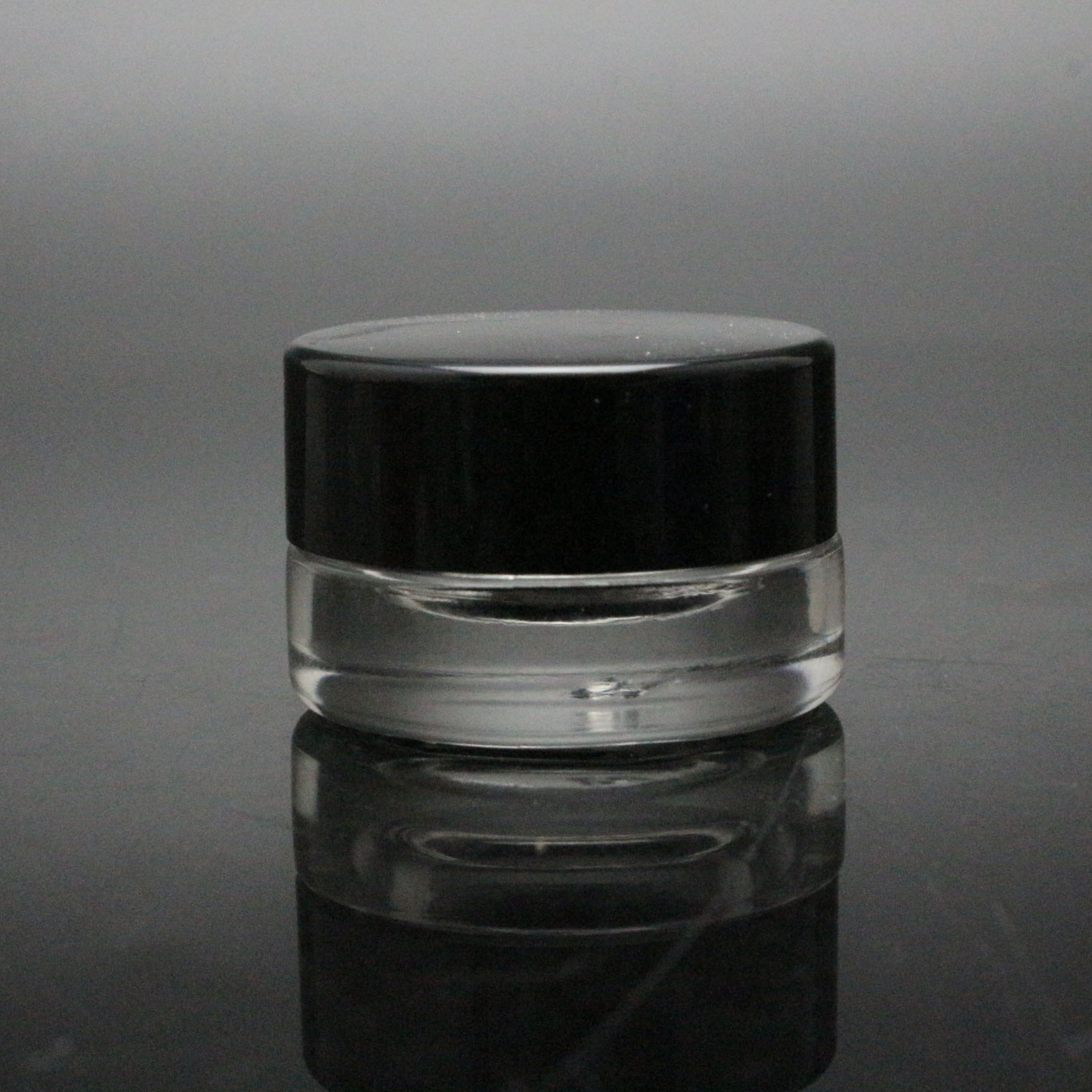 frasco de vidrio de 5 ml con extractos de cera de aceite de la tapa de plástico duro añicos frasco de vidrio DAB