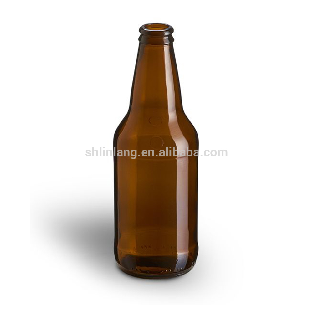 Шанхай Linlang едро 12 унции от тъмно стъкло наследство завиващи Top бирени бутилки