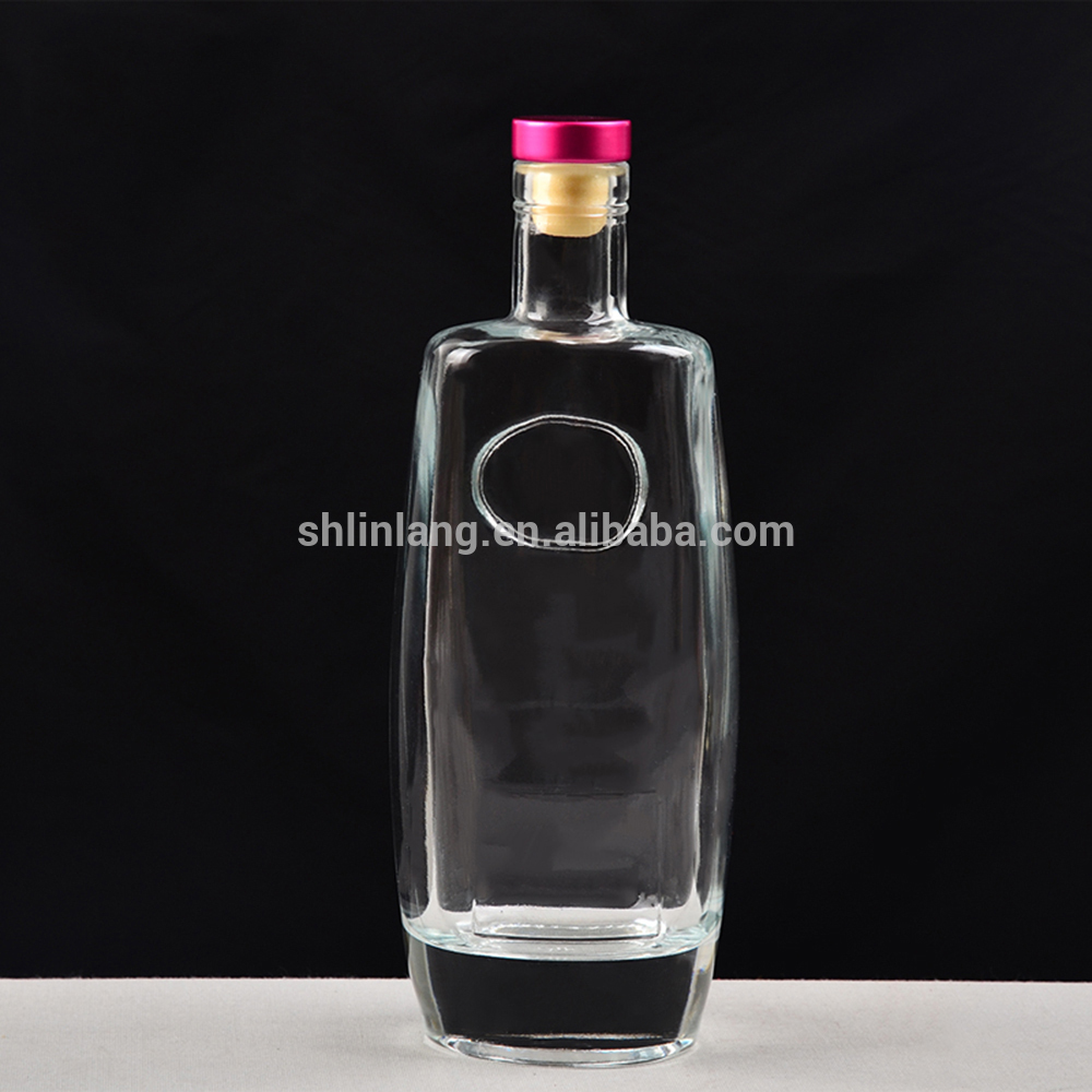 Shanghai linlang Top quality weight empty wine bottle 750ml glass liquor bottle