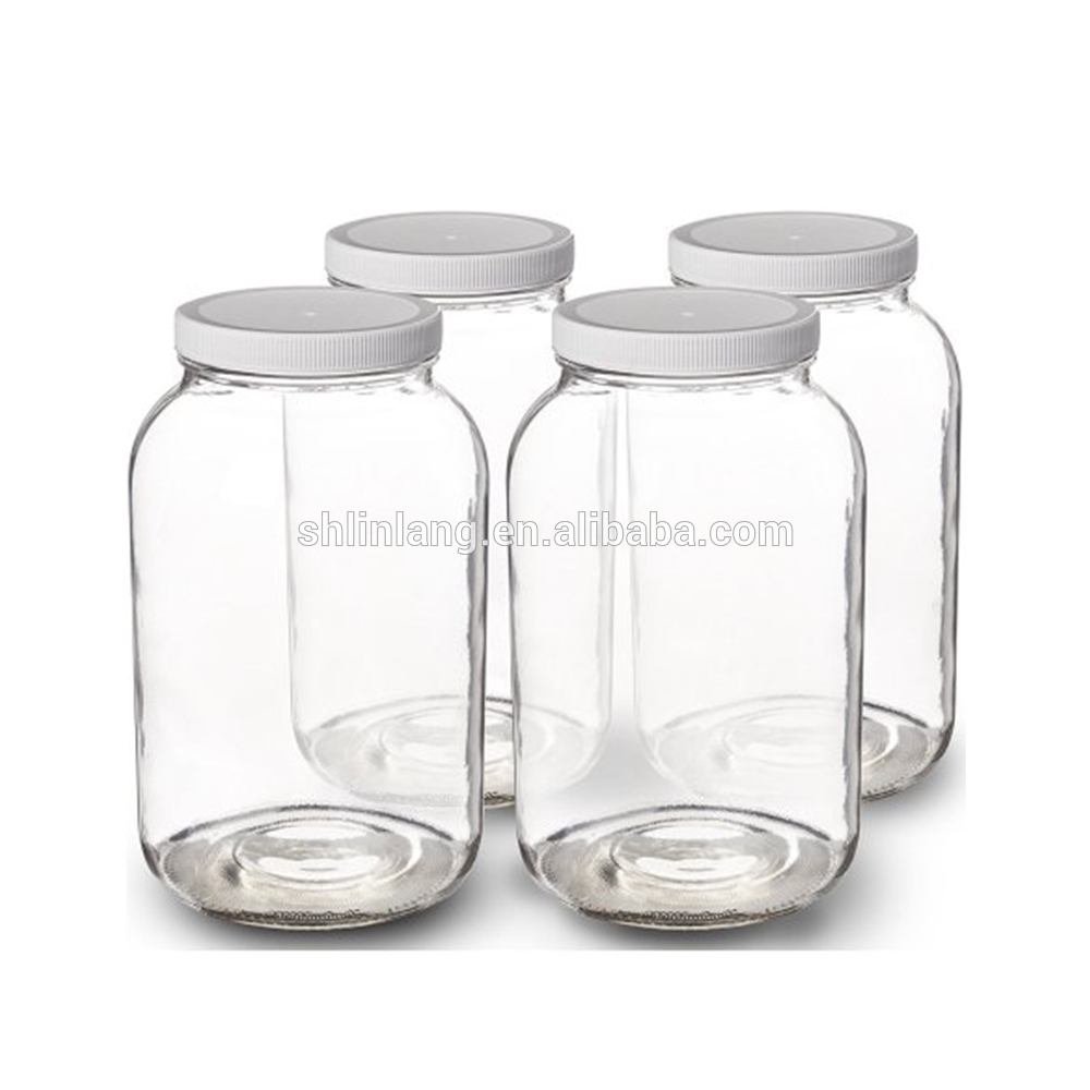 Linlang hot welcomed glass products glass jar with plastic lid