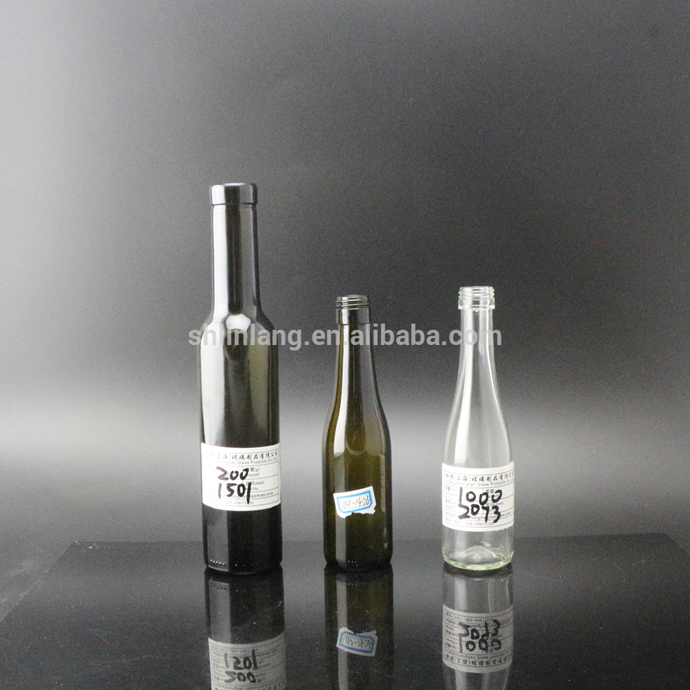 Оптовая торговля Шанхай Линланг Размер образцов стеклянная бутылка вина в стиле Бордо и Рейн