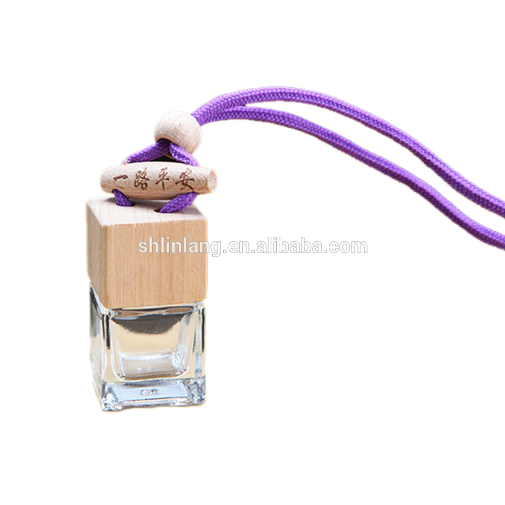 shanghai linlang Air Freshener Aromatherapy wooden cap glass Car perfume bottle