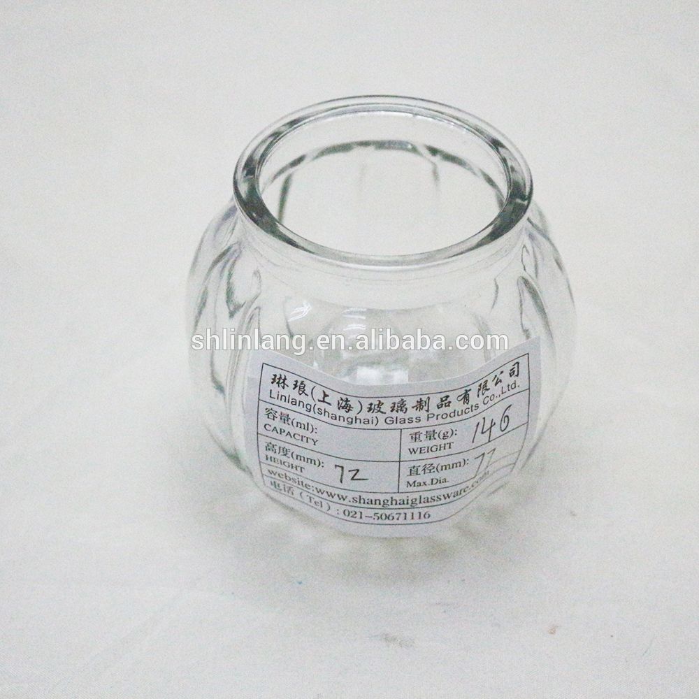 clear pumpkin shape glass Candle Holder candle jar