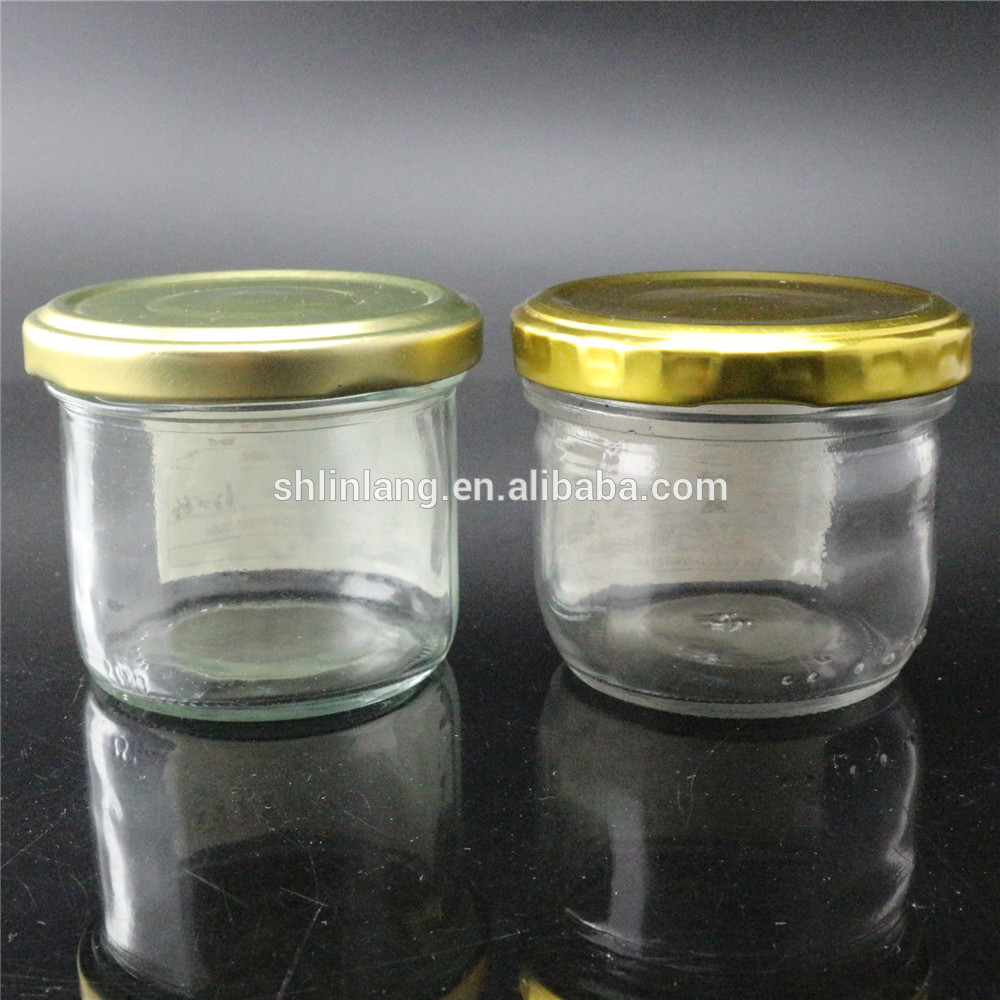 Linlang welcomed glassware products 100ml caviar jar for black caviar