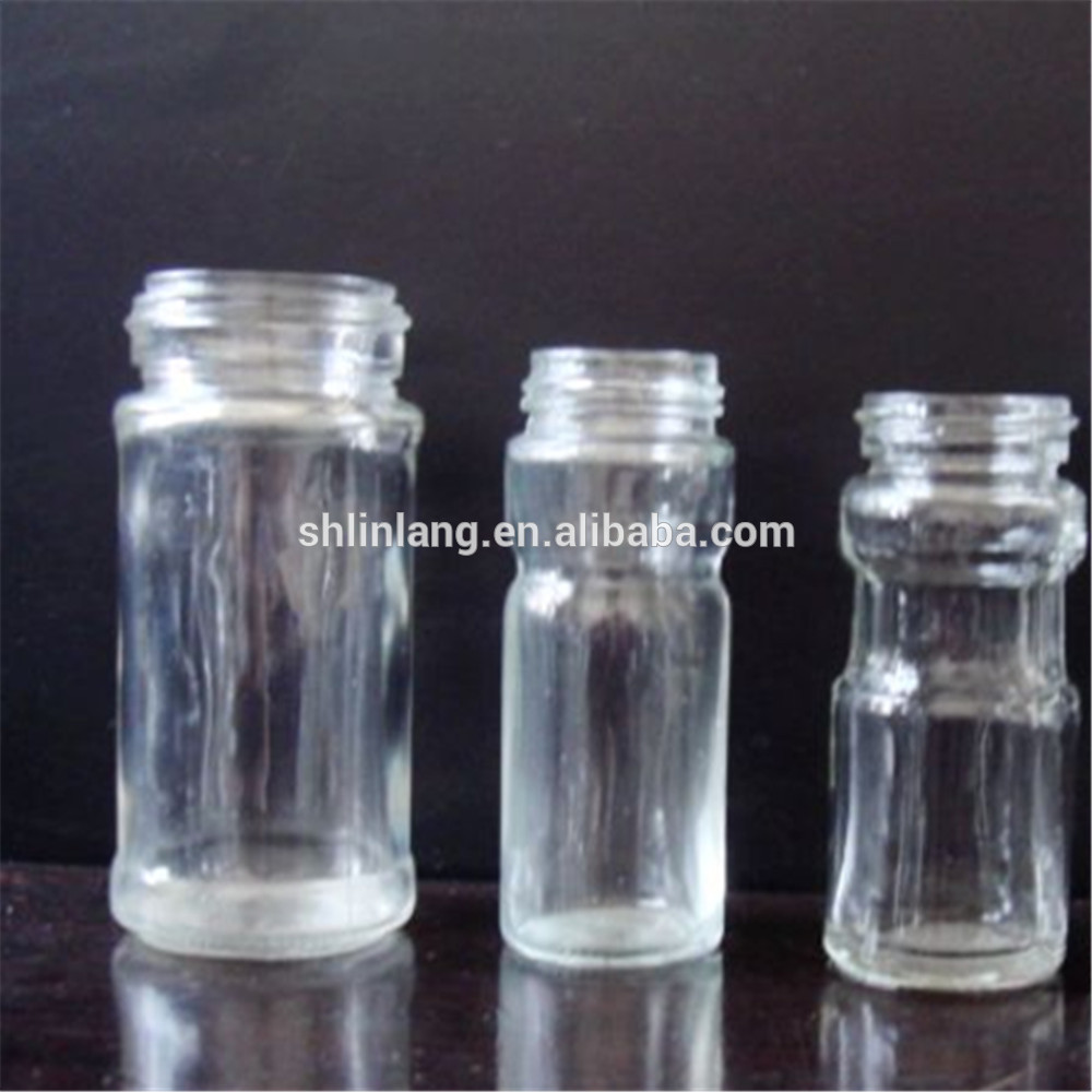 Alta blancura 30 oz botella de vidrio condimento vasos de sal especias botella