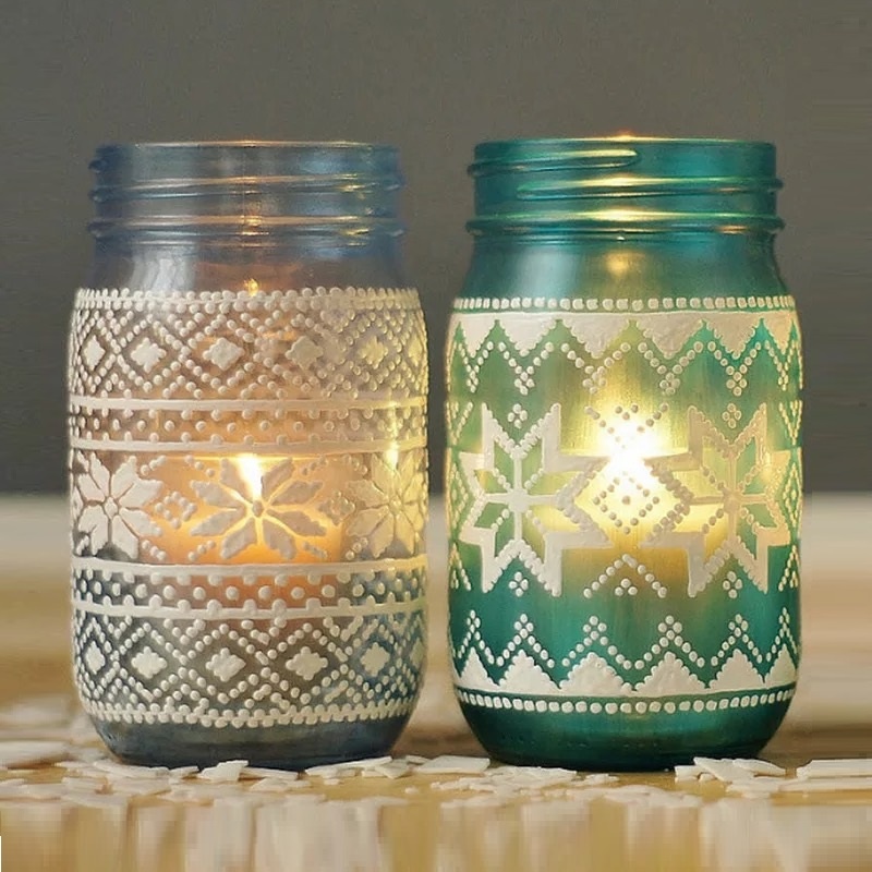 Linlang Shanghai jualan panas Custom Design berwarna 12oz 16oz Mason Candle Jar Jar Mason Glass Dengan Tudung Untuk Lilin