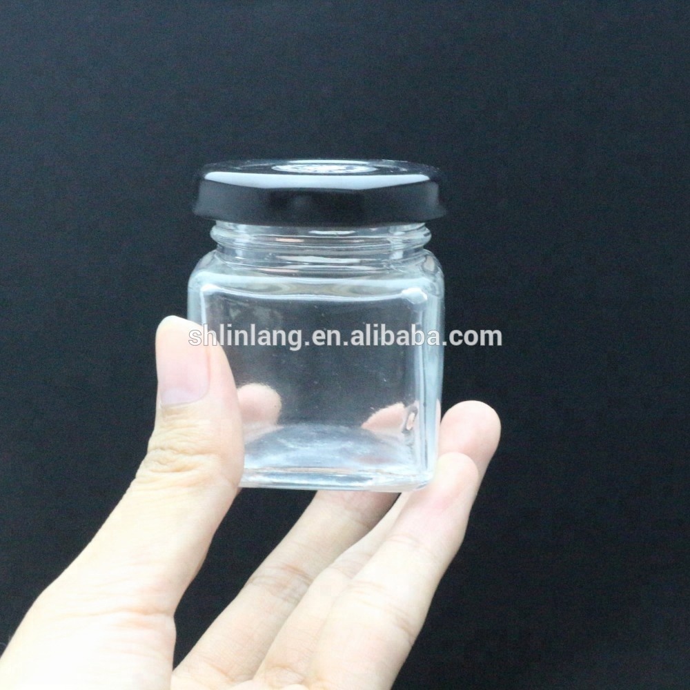 Factory made hot-sale Wine Bottle With Stopper - 30ml 50ml 100ml 150ml 180ml 200ml 250ml 300ml 380ml 500ml 1000ml square victorian honey glass jar 50ml screw metal lid – Linlang