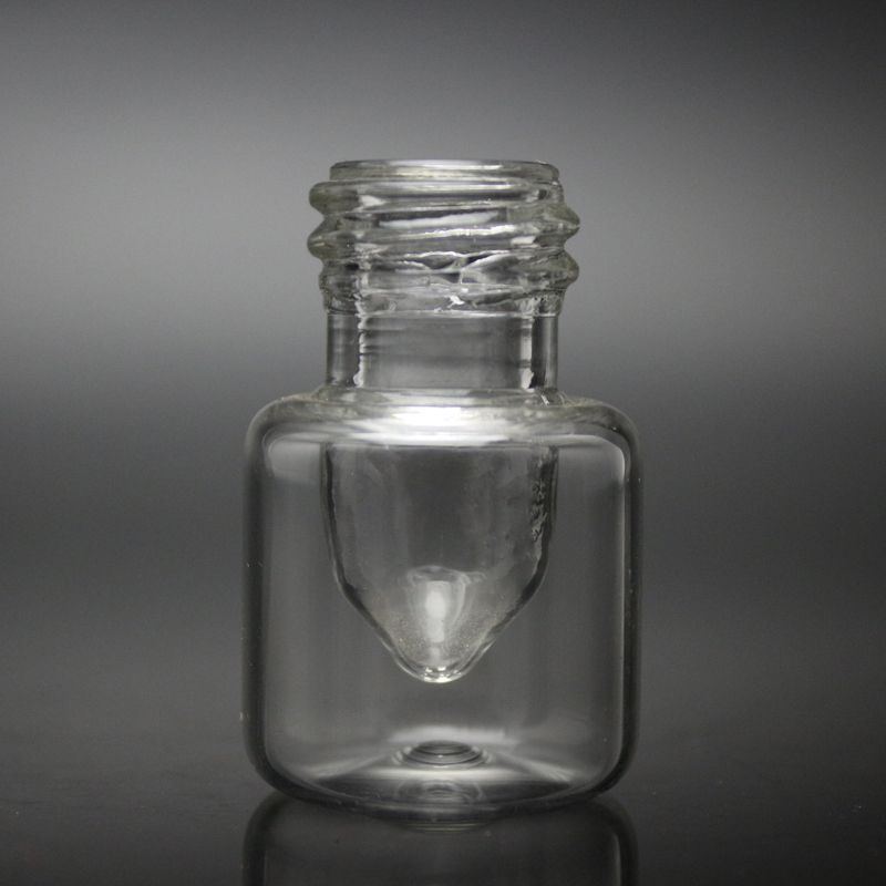 Factory Free sample Milk Bottles Bottles - 10ml with Bullet shape Glass insert Bottles Small Screw neck Clear Glass vials for Medical antibiotic Powder – Linlang