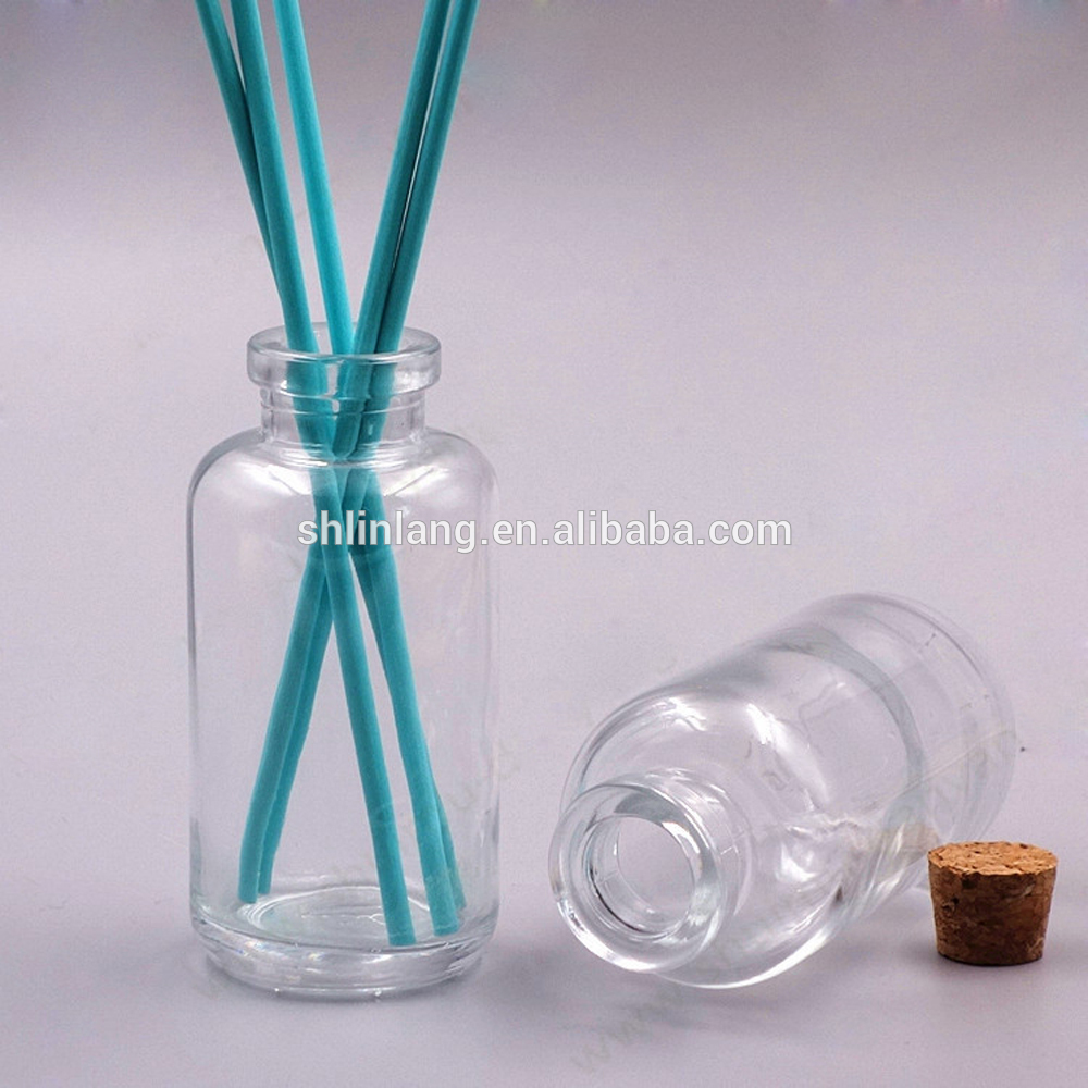 Factory wholesale Square Air Fresheners Bottle - Home use for fragrance diffuser bottle 100ml clear glass – Linlang