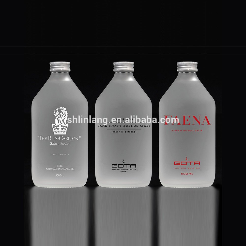 Linlang топла продажба 250ml матирано стакло шише за вода