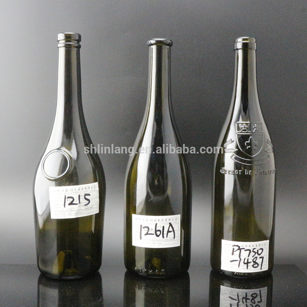Shanghai Linlang wholesale classical Burgundy Glass bottle factory wine bottle