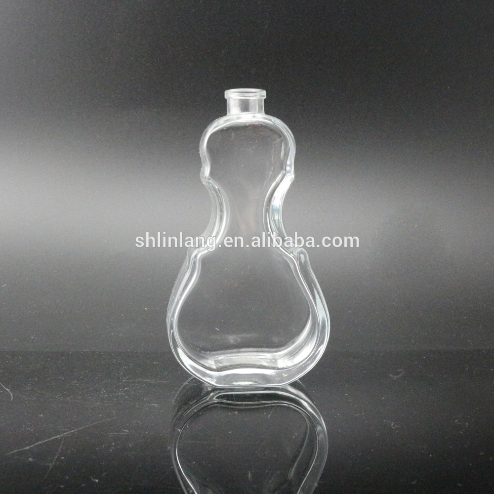 shanghai linlang violin shaped glass guitar shaped glass bottle european glass bottles