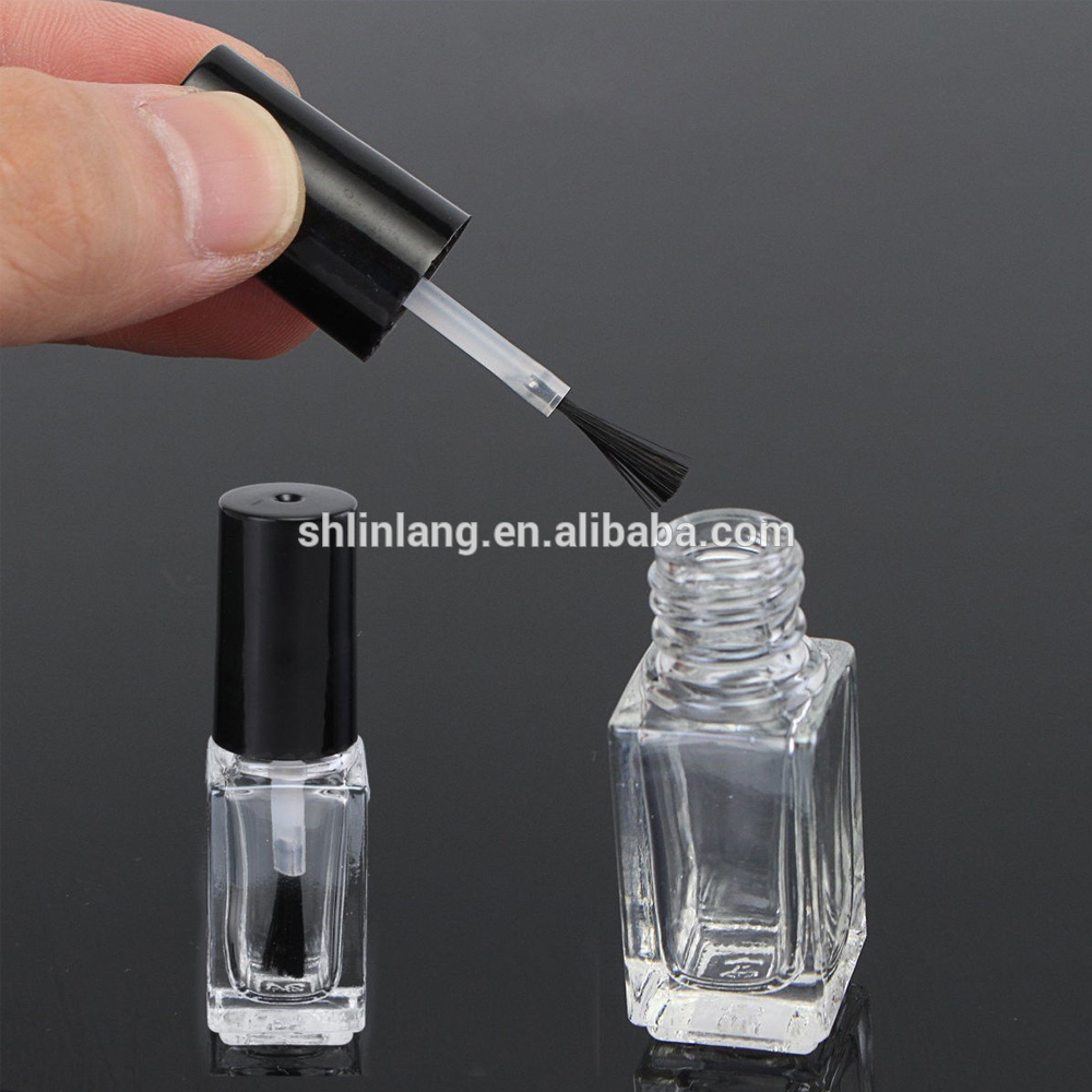 2017 China New Design Spirits Glass Bottle - uv gel Nail Polish Oil Use glass empty bottles 10ml square shaped – Linlang