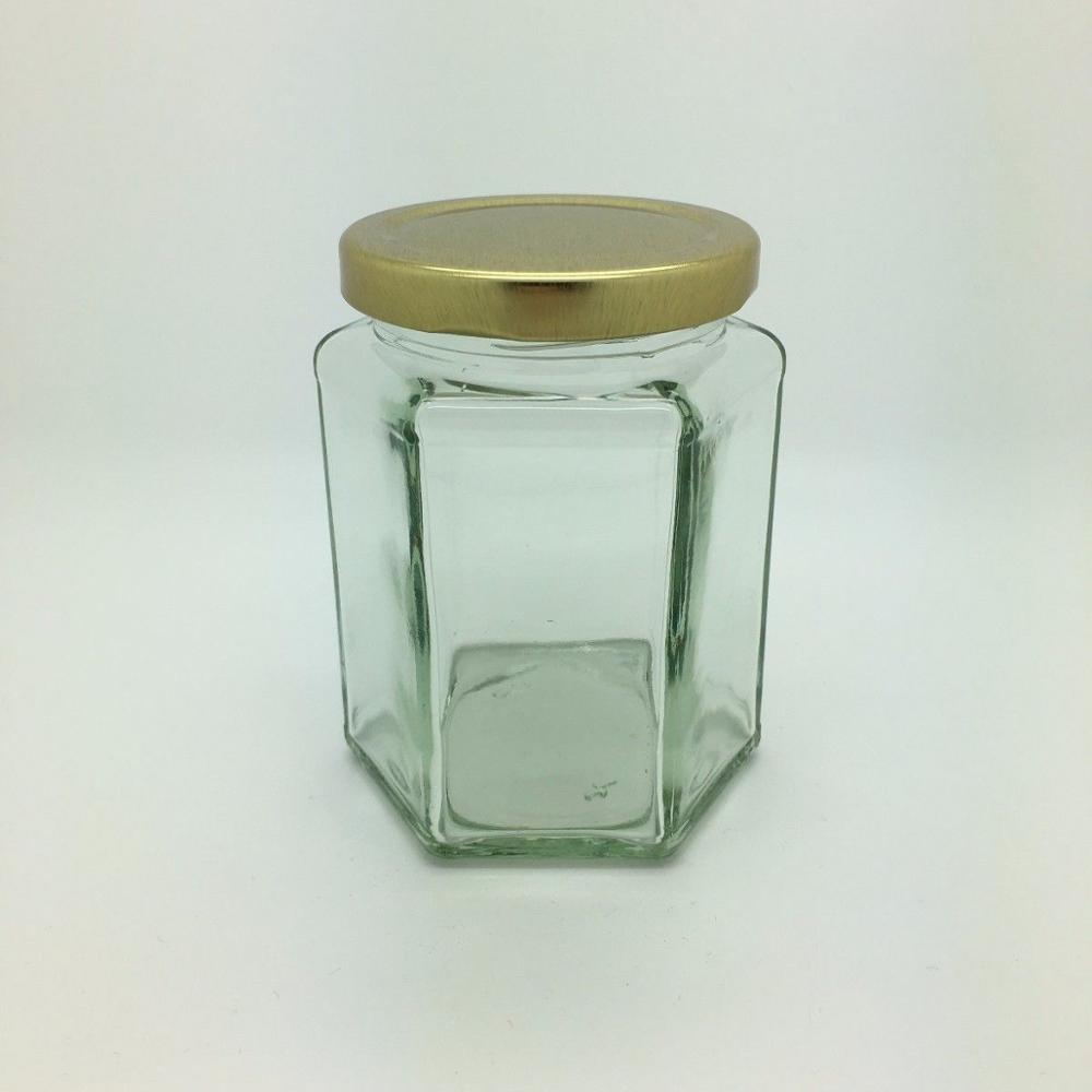 Chutney Pickles Honey bevarer Hexagonal 190 ml glasskrukker 8oz 12 24 48