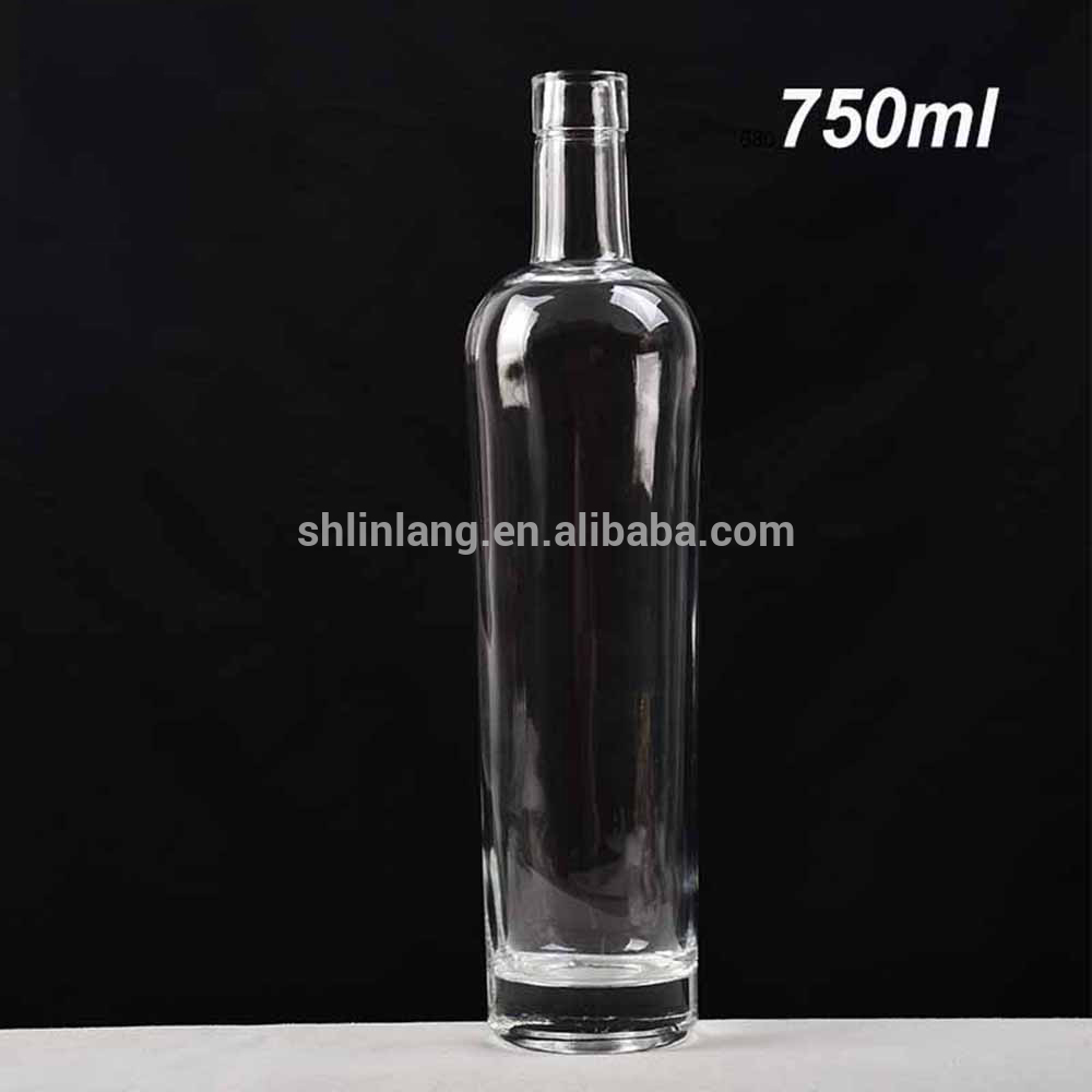 Shanghai Linlang mayorista vacío licor de vodka botellas de vidrio de 750 ml potable