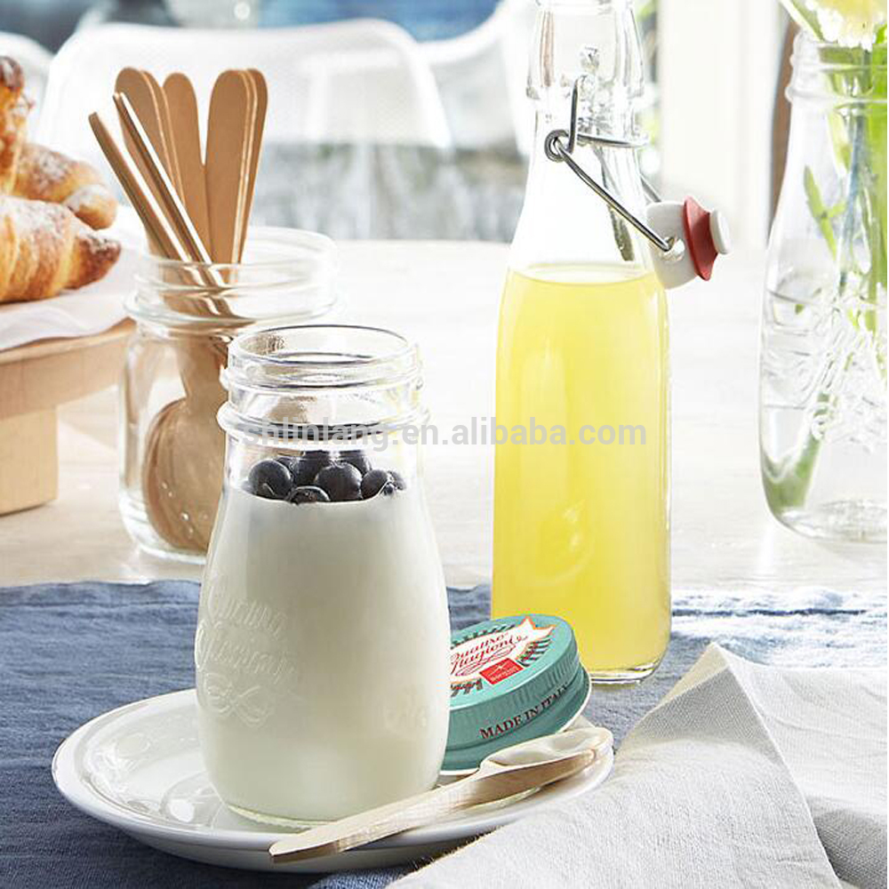 China OEM Square Honey Glass Jar - milk bottle glass 250ml 180ml – Linlang