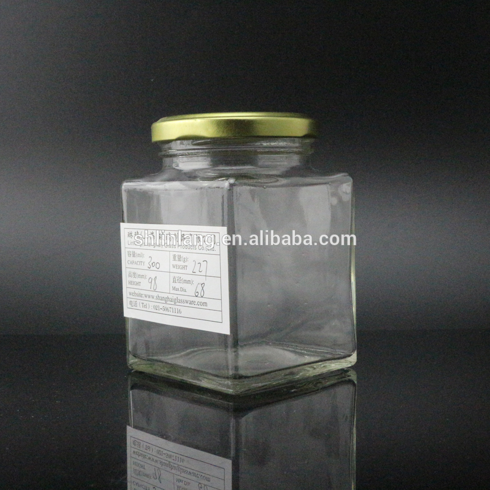 shanghai linlang Factory OEM Bulk Price glass Honey bottle for 1kg 500g honey