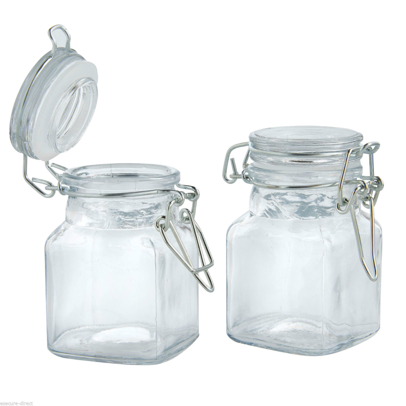 VonShef  Mini Clip Top Airtight Seal Food Storage Honey Glass Jar Preserves 100ml