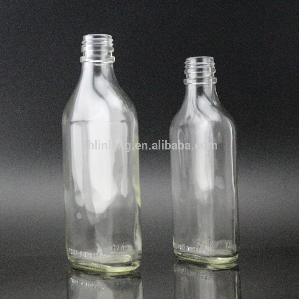 Shanghai linlang wholesale screw cap drinking 250ml glass liquor wine bottle