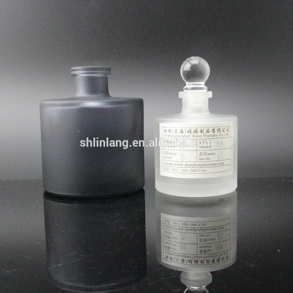 shanghai linlang 100ml 120ml 150ml 200ml 260ml Round Hot sale empty reed diffuser glass bottle