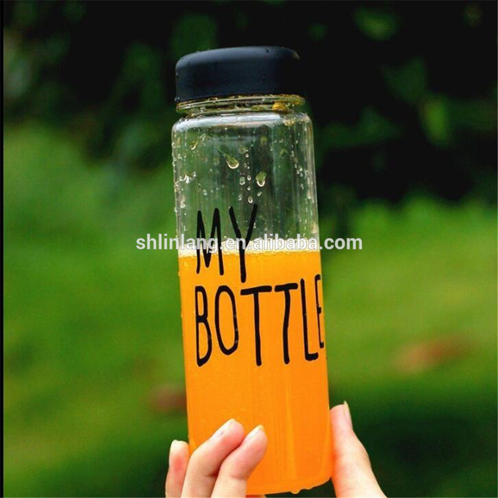 Linlang熱い販売のガラス製品500ミリリットルフルーツ注入器の水のボトル