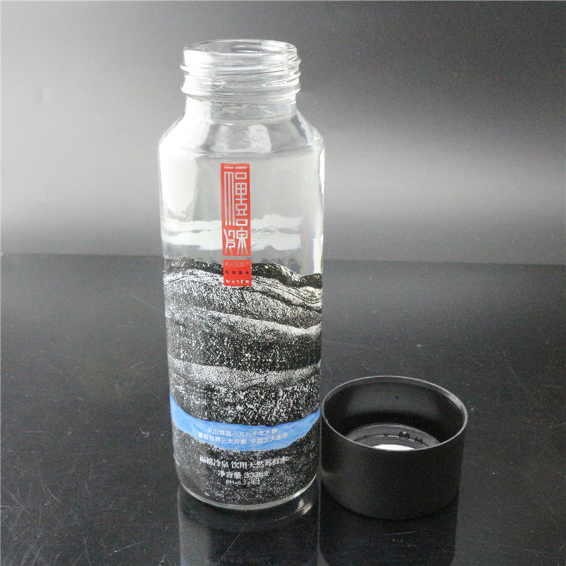 hot sale glassware products voss water bottle with pp cap 330ml