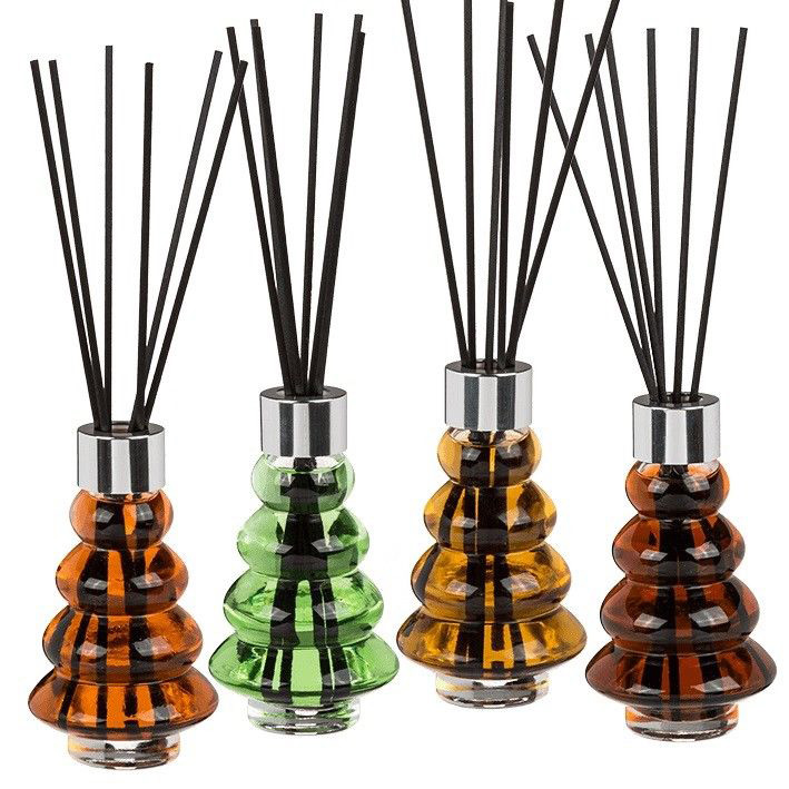 Scented Room Diffuser Glass Tree 110ml Relaxing Mellow Smell Calm Christmas Gift